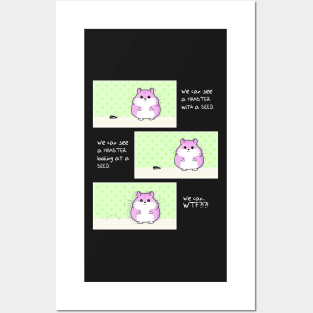 Where is the seed?! (Dark t-shirts version) - Hamster - Not Hamlet Design Posters and Art